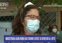 Magistrada del CSE de Nicaragua, Alba Nubia Baltodano, ejerce su derecho al voto Magistrada del CSE, Alba Nubia Baltodano, ejerce su derecho al voto