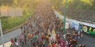 Una nueva caravana migrante sale de Tapachula, México