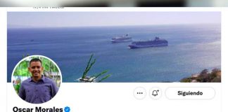 Periodista de Crónica TN8, Oscar Morales, verificado en Twitter