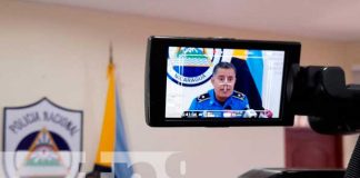 Conferencia de prensa de la Policía Nacional en Nicaragua