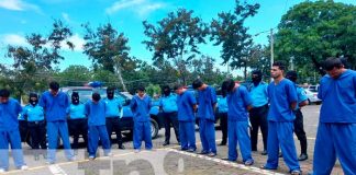 Sujetos presos por cometer delitos en Nicaragua