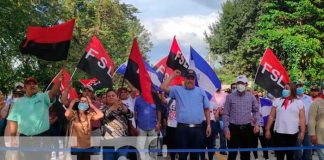 Inauguración de 1 kilómetro de tramo carretero en Siuna