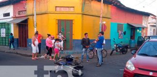 Camión omite señal de alto e impacta a motociclista en Chinandega