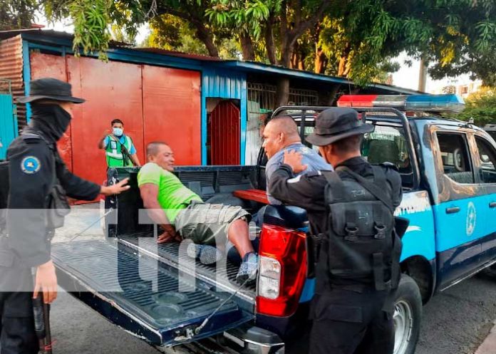 Detenidos en operativo policial en Managua