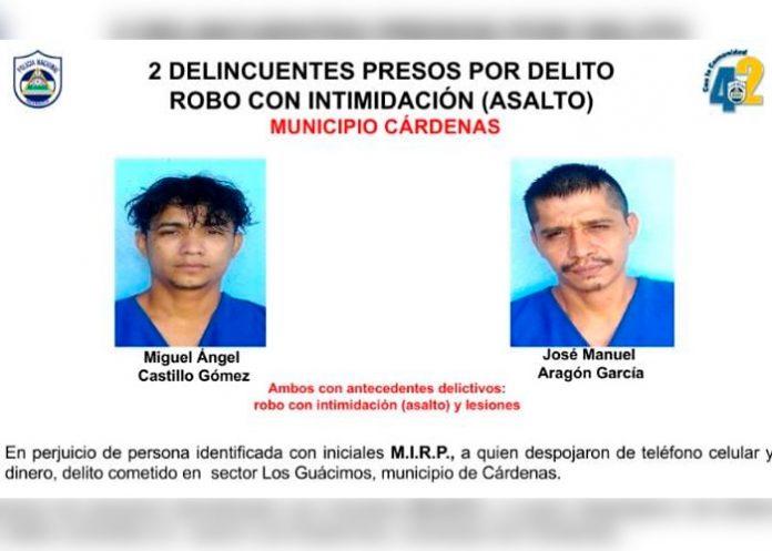 Policía Nacional realiza captura 17 delincuentes peligrosos en Rivas