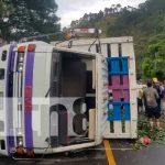 Camión cargado de repollos termina volcado en Matagalpa Camión cargado de repollos termina volcado en Matagalpa