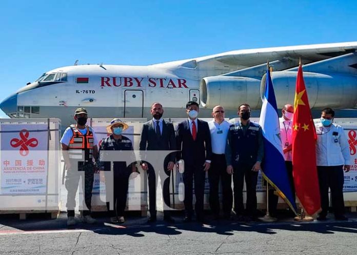 Nicaragua recibe de China segundo donativo de 800 mil dosis de Sinopharm