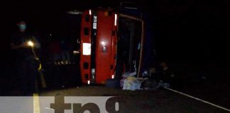 Un Muerto y un lesionado grave en vuelco de un camión en Acoyapa, Chontales