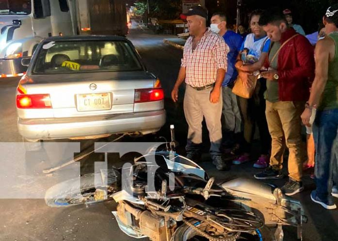 Una persona lesionada tras accidente de tránsito en Juigalpa