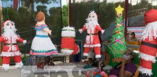 Familias disfrutan del comercio navideño en el Parque de Ferias de Managua