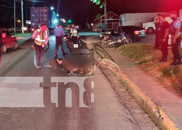 Managua: Ciclista muere en carretera norte tras embestida bruta