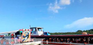Celebran purísima acuática en las aguas del Lago Cocibolca en San Carlos