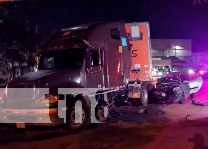 Hombre perece en brutal accidente ocurrido en la carretera a Masaya