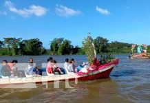 Celebran purísima acuática en las aguas del Lago Cocibolca en San Carlos