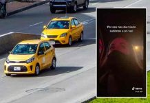 Una mujer grabó acoso de taxista con un video en TikTok en Colombia