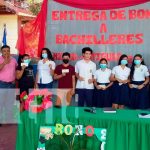 Continúa la entrega en Matiguás de bonos para los bachilleres Entrega de bonos a estudiantes de Matiguás, Matagalpa