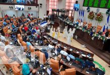 Sesión en la Asamblea Nacional de Nicaragua
