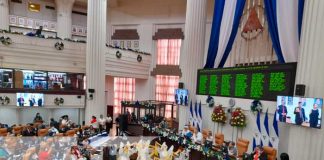 Sesión en la Asamblea Nacional de Nicaragua