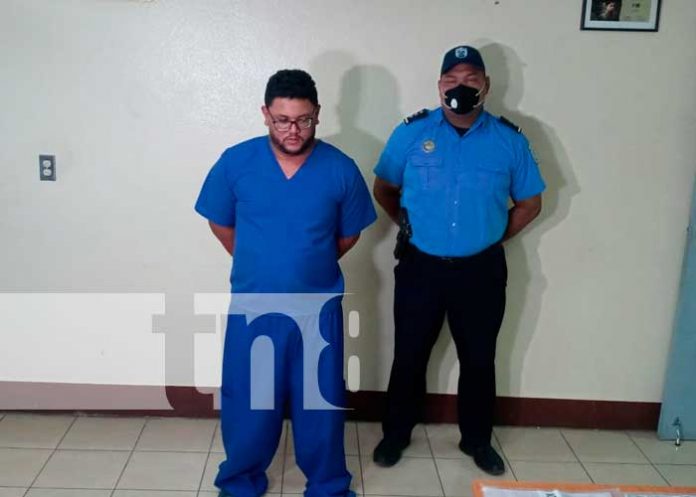 Conferencia policial por captura de expendedor de drogas en Managua