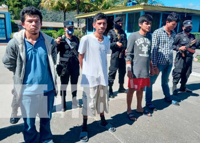 Captura de delincuentes gracias a la policía en Jinotega