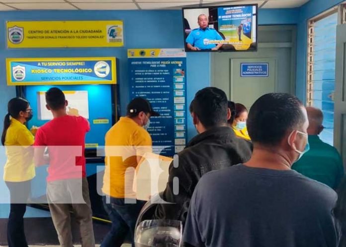 Inauguración de kiosko tecnológico en delegación policial de Juigalpa, Chontales