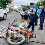 Giro imprudente provoca una fuerte colisión en sector de Las Brisas, Managua Accidente de tránsito en el sector de Las Brisas, en Managua