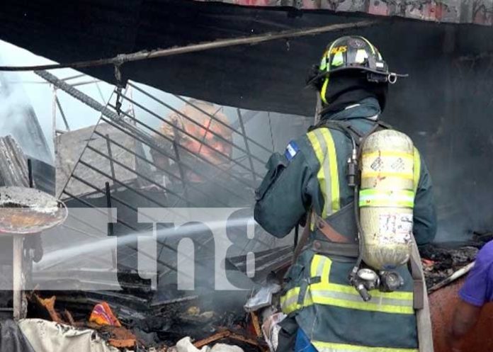 Incendio en una vivienda de Managua