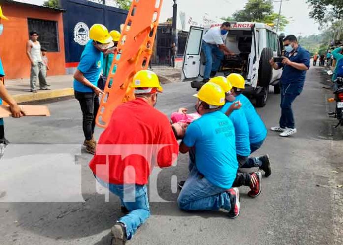 Comerciantes de Masaya participan del último Ejercicio para proteger la vida