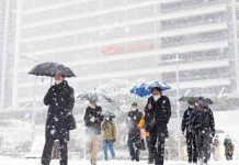 Temporal de nieve en Japón deja sin energía eléctrica varias viviendas