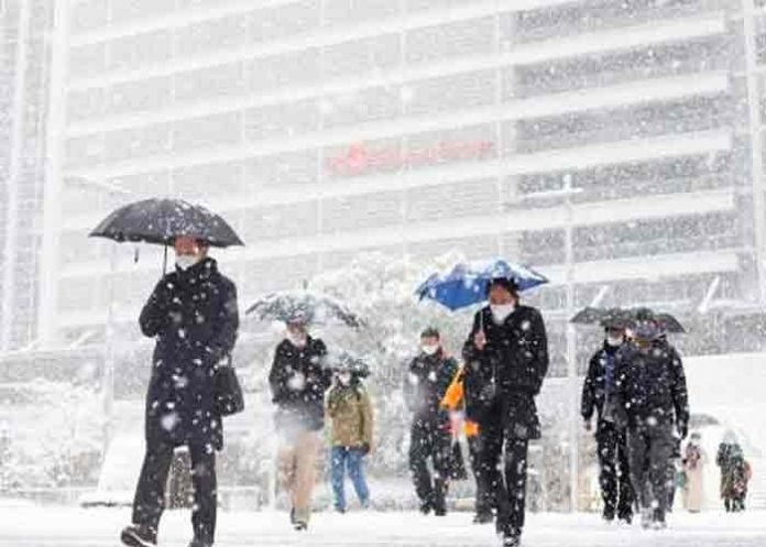 Temporal de nieve en Japón deja sin energía eléctrica varias viviendas