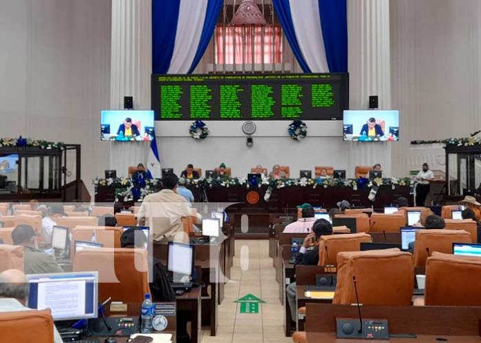 Parlamento de Nicaragua durante sesión