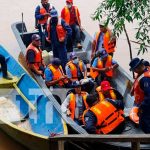 Dos menores muertos tras vuelco de bote en el Río Rama, Caribe de Nicaragua Equipo que atendió emergencia en el Río Rama, Caribe Sur de Nicaragua