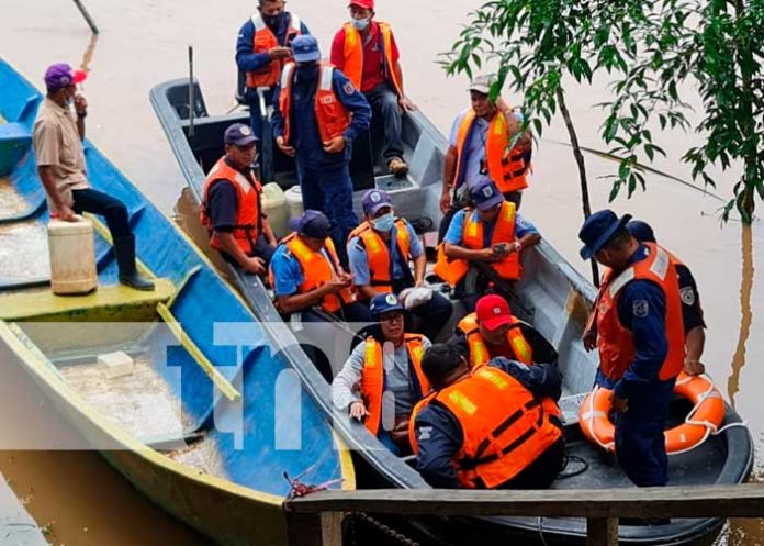 Equipo que atendió emergencia en el Río Rama, Caribe Sur de Nicaragua