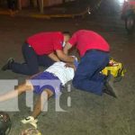 Motociclista terminó con golpes en accidente de tránsito en Managua
