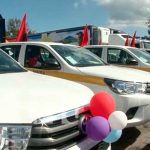 Entrega de camionetas para los SILAIS en Nicaragua