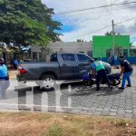 Escena del mortal accidente de tránsito en Managua