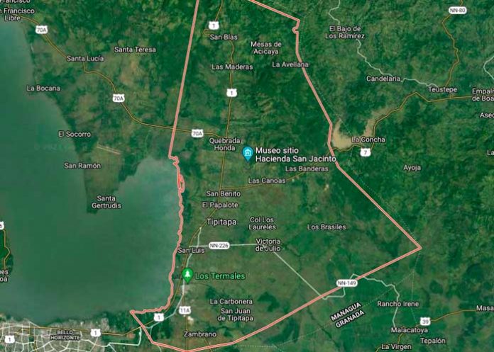 Imagen satelital de Tipitapa