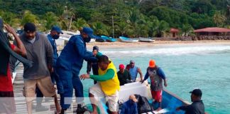 Marinos de Bilwi sanos y salvos en Corn Island
