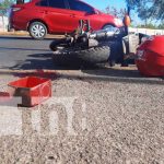 Se comenzó a sentir mal y pierde el control de su moto en Managua Se comenzó a sentir mal y pierde el control de su moto en Managua