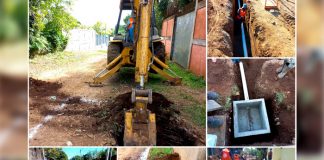 ENACAL avanza obras de saneamiento en Jinotepe