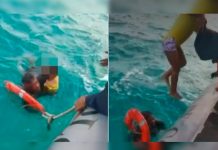 Rescatan a padre e hija de cuatro años que naufragaron en San Andrés