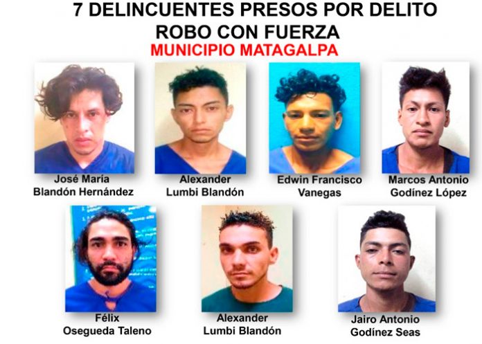 Policía Nacional en Matagalpa captura a 24 peligrosos delincuentes