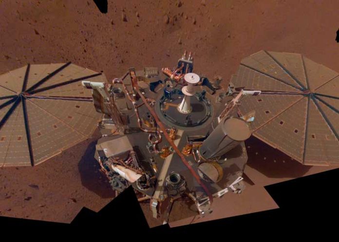 InSight fue azotado por una tormenta en Marte y está en modo seguro.