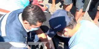 Repartidora es colisionada por un motociclista en Managua