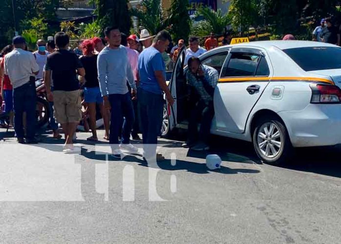 Colisión deja un motociclista lesionado en Juigalpa