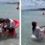 Abuelita se llena de emoción al conocer el mar a sus 94 años