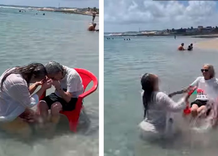 Abuelita se llena de emoción al conocer el mar a sus 94 años