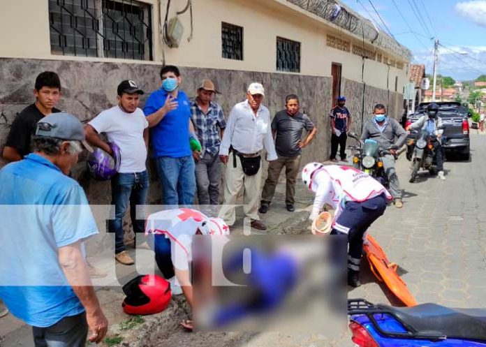 3 Motociclista lesionado tras impactar contra un camión en Juigalpa