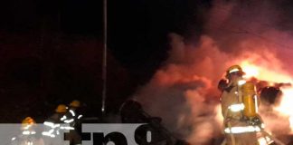 Rastra se vuelca y se incendia en La Cucamonga, Estelí
