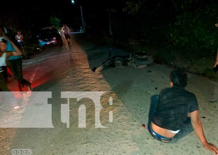 Dos lesionados tras choque entre dos motocicletas en El Ayote